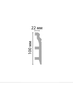 Плинтус напольный Decomaster D232 (100*22*2400 мм)-foto2