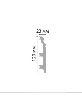 Цветной напольный плинтус Decomaster D233-16 ДМ (120*23*2400 мм)-foto3