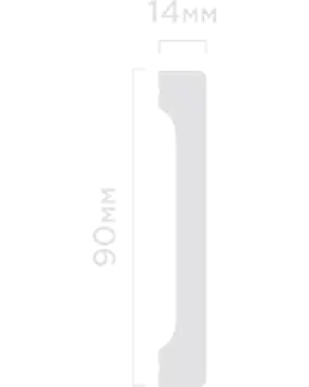 Плинтус Hiwood B90V1 Фитополимер 2700*90*14 мм-foto6