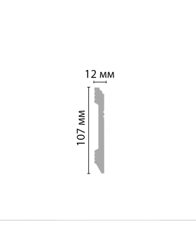 Плинтус напольный Decomaster D105-115 (2400*107*12 мм)-foto2