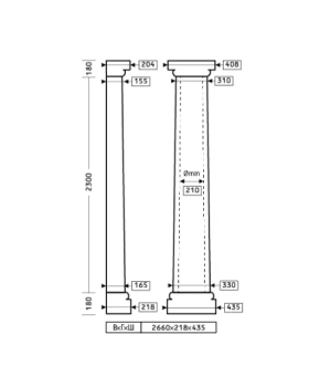 Полуколонна Европласт 4.10.101 Пенополиуретан 2676*440*217 мм-foto2