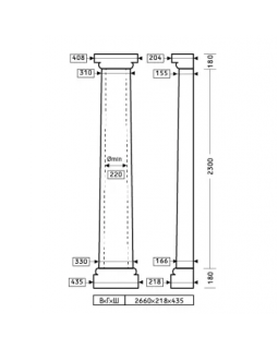 Полуколонна Европласт 4.10.102 Пенополиуретан 2667*440*217 мм-foto2