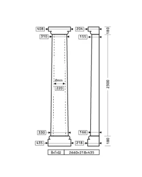 Полуколонна Европласт 4.10.102 Пенополиуретан 2667*440*217 мм-foto2