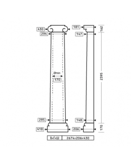 Полуколонна Европласт 4.10.201 Пенополиуретан 2622*434*205 мм-foto2