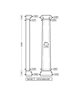 Полуколонна Европласт 4.10.202 Пенополиуретан 2669*434*205 мм-foto2