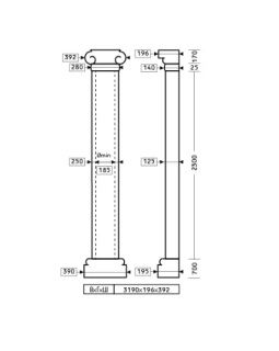 Полуколонна Европласт 1.10.205 Пенополиуретан 3147*391*195 мм-foto2