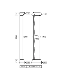Полуколонна Европласт 1.10.212 Пенополиуретан 2644*440*190 мм-foto2