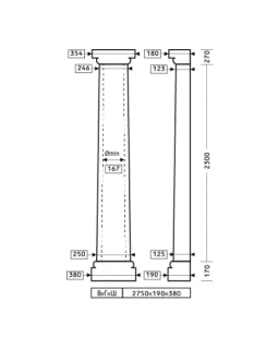 Полуколонна Европласт 1.10.106 Пенополиуретан 2741*378*188 мм-foto2