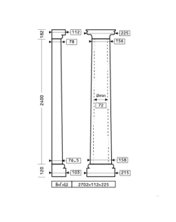 Полуколонна Европласт 1.10.302 Пенополиуретан 2695*224*115 мм-foto2
