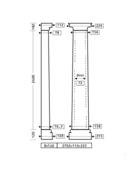 Полуколонна Европласт 1.10.302 Пенополиуретан 2695*224*115 мм-foto2