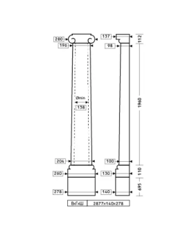 Полуколонна Европласт 1.10.203 Пенополиуретан 2845*280*140 мм-foto2