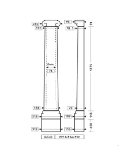 Полуколонна Европласт 1.10.201 Пенополиуретан 2728*311*156 мм-foto2