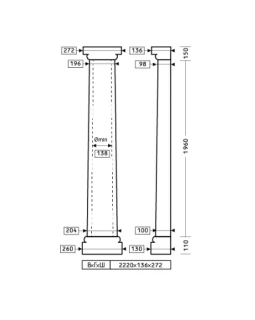 Полуколонна Европласт 1.10.104 Пенополиуретан 2217*271*135 мм-foto2