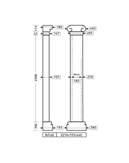 Полуколонна Европласт 1.10.209 Пенополиуретан 3170*438*193 мм-foto2