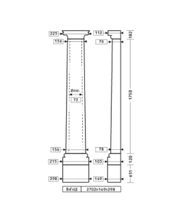Полуколонна Европласт 1.10.301 Пенополиуретан 2725*299*148 мм-foto2