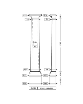 Полуколонна Европласт 1.10.301 Пенополиуретан 2725*299*148 мм-foto2