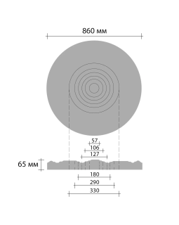 Розетка Decomaster DR 17 (d нар. 860 | h=65)-foto2