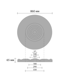 Розетка Decomaster DR 17 (d нар. 860 | h=65)-foto2