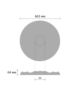 Розетка Decomaster DM 0662 (d нар. 663 | d вн. 99 | h=64)-foto2