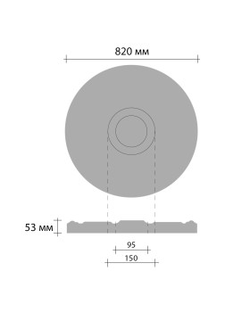 Розетка Decomaster DR 307 (d нар. 820 | h=53)-foto2