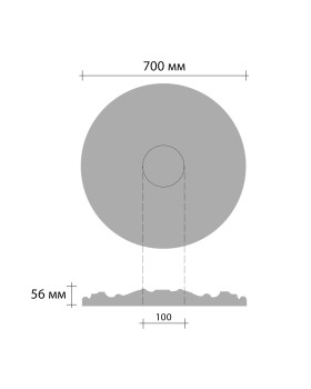 Розетка Decomaster DR 20 (d нар. 700 | h=56)-foto2