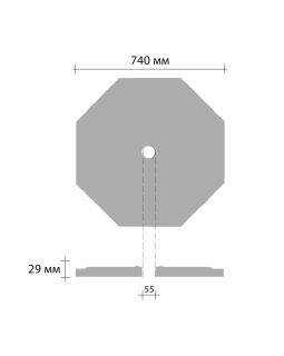Розетка Decomaster DR 312 (d нар. 660 | d вн. 80 | h=34)-foto2