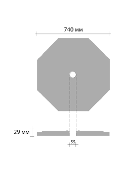 Розетка Decomaster DR 312 (d нар. 660 | d вн. 80 | h=34)-foto2