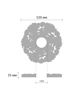 Розетка Decomaster DR 10 (d нар. 500 | d вн. 124 | h=35)-foto2