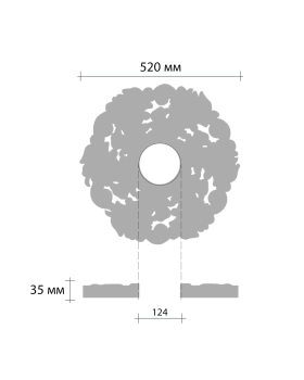 Розетка Decomaster DR 10 (d нар. 500 | d вн. 124 | h=35)-foto2