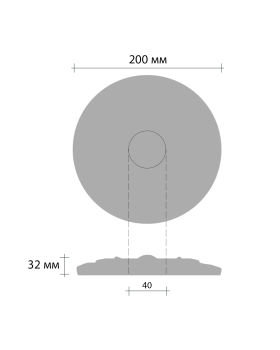 Розетка Decomaster DR 3 (d нар. 200 | h=32)-foto2