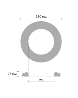 Розетка Decomaster DR 54 (d нар. 330 | d вн. 190 | h=23)-foto2