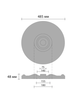 Розетка Decomaster DR 309 (d нар. 485 | h=48)-foto2