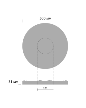 Розетка Decomaster 80050 (d нар. 500)-foto2
