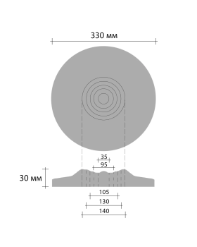 Розетка Decomaster 80030 (d нар. 330)-foto2