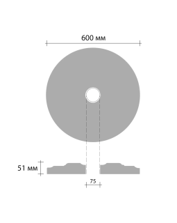 Розетка Decomaster DR 15 (d нар. 600 | d вн. 75 | h=51)-foto2