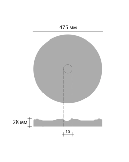 Розетка Decomaster DM 0483 (d нар. 475 | h=28)-foto2