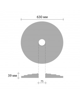 Розетка Decomaster DR 14 (d нар. 630 | d вн. 75 | h=39)-foto2