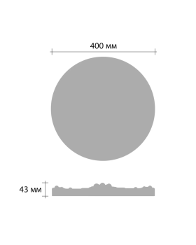 Розетка Decomaster DR 5 (d нар. 400 | h=43)-foto2