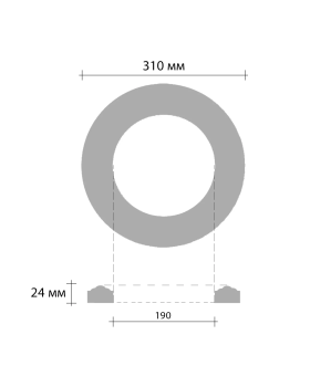 Розетка Decomaster DR 51 (d нар.310 | d вн. 190 | h=24)-foto2