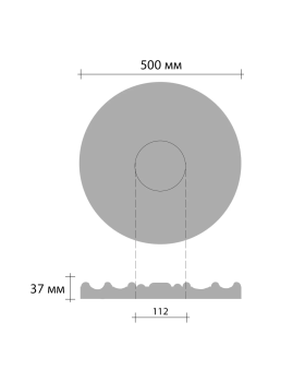 Розетка Decomaster DM 0405 (d нар. 500 | h=37)-foto2