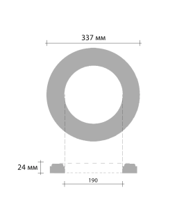 Розетка Decomaster DR 53 (d нар. 330 | d вн. 190 | h=24)-foto2
