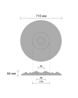 Розетка Decomaster DM 0722 (d нар. 710 | h=66)-foto2