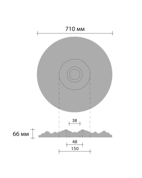 Розетка Decomaster DM 0722 (d нар. 710 | h=66)-foto2