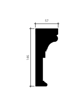 Европласт Сандрик 1.63.001 Пенополиуретан 1280*146*57 мм-foto2