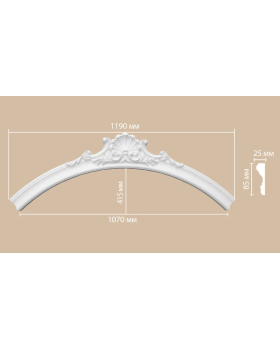 Радиус [1/4 круга] Decomaster 897174-151 (Rнар. 835 | Rвн. 750)
