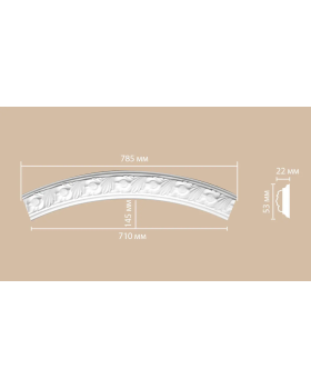 Радиус [1/4 круга] Decomaster 898102-100 (Rнар. 550 | Rвн. 500)