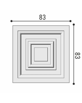 Вставка декоративная Bello Deco В2 Полиуретан 90*90*24 мм-foto2
