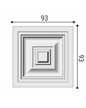 Вставка декоративная Bello Deco В3 Полиуретан 93*93*21 мм-foto2