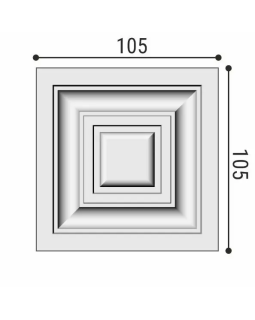 Вставка декоративная Bello Deco В1 Полиуретан 100*100*25 мм-foto2