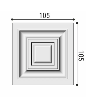 Вставка декоративная Bello Deco В1 Полиуретан 100*100*25 мм-foto2